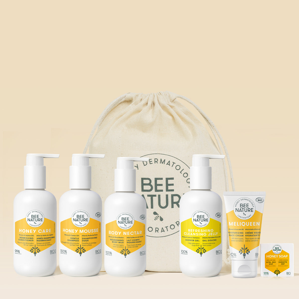 Natürliches Familien-Badeset