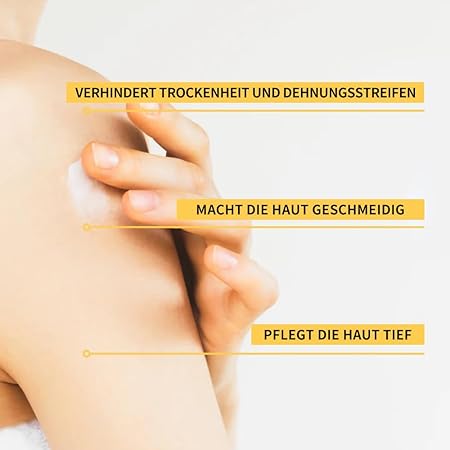 Die nährende Creme wird nach der Dusche auf die noch leicht feuchte Haut von Beinen und Armen aufgetragen und sanft einmassiert, um die Feuchtigkeit einzuschließen.