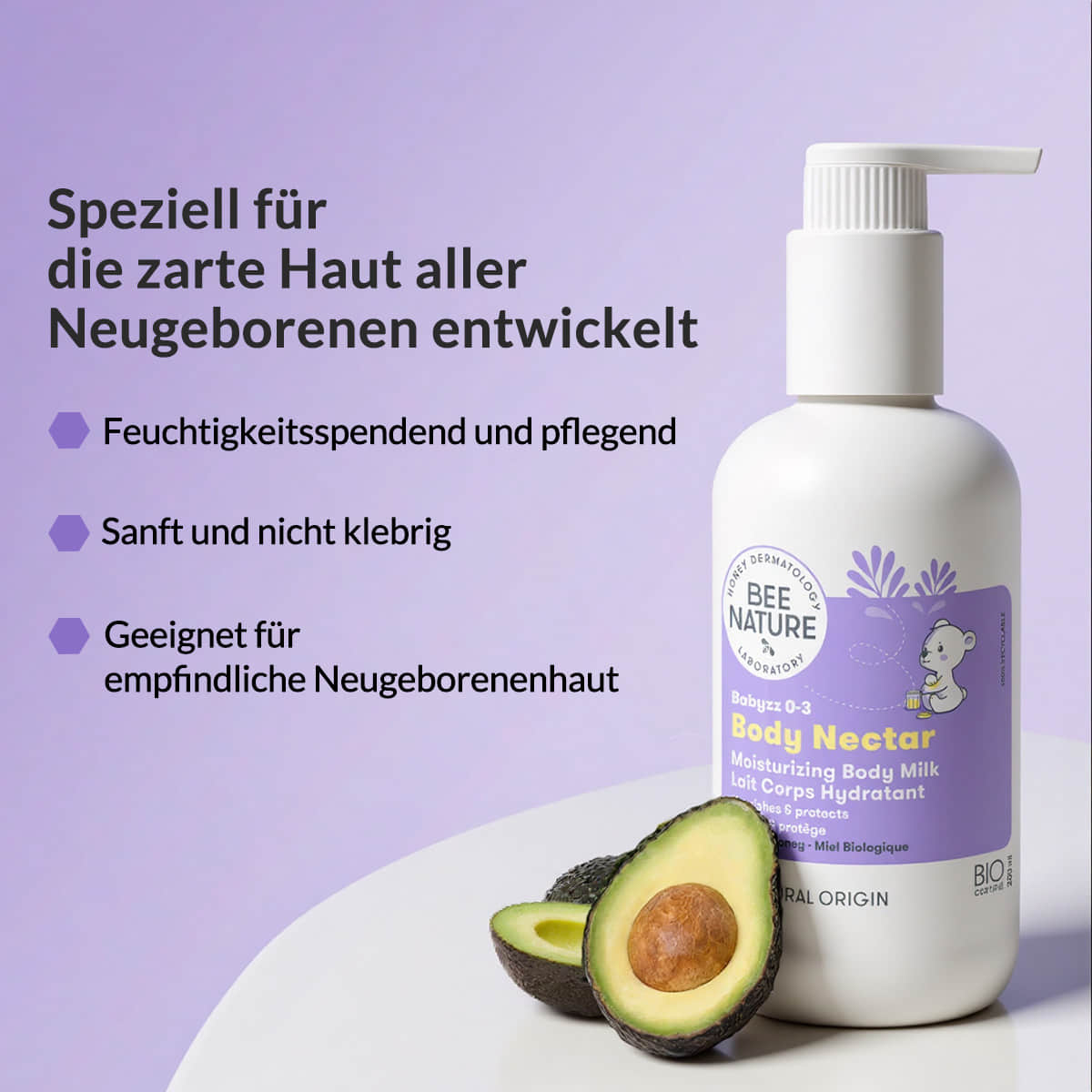 Mit dermatologisch getestetem Mandelöl für besonders empfindliche Babyhaut.