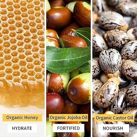 Natürlicher Honig und Bio-Arganöl dringen in den Haarschaft ein, spenden intensive Feuchtigkeit und reparieren leichte Schäden.