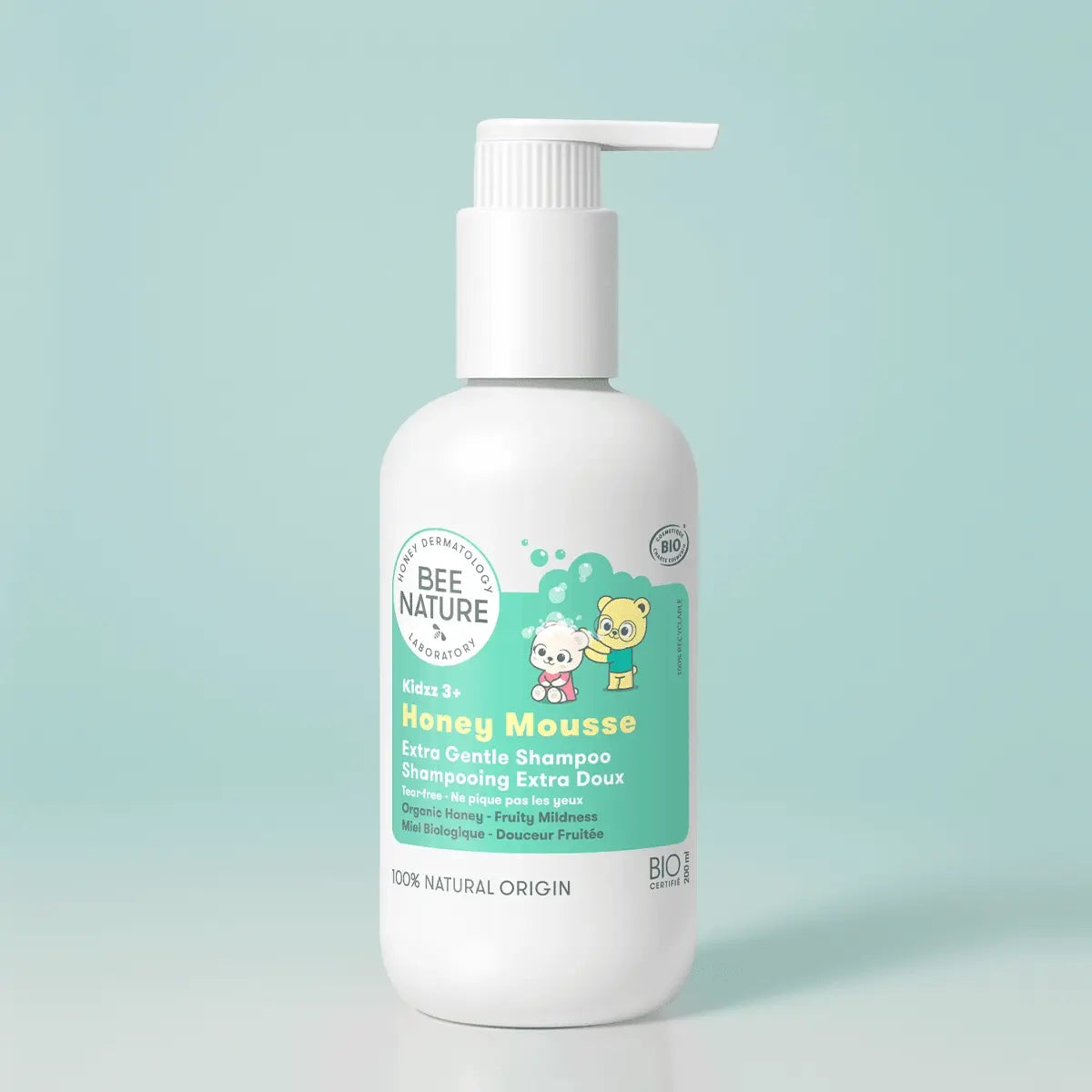 Bee Nature Kindershampoo Honey Mousse Kidzz 200 ml mit Bio-Honig für empfindliche Kinderhaut