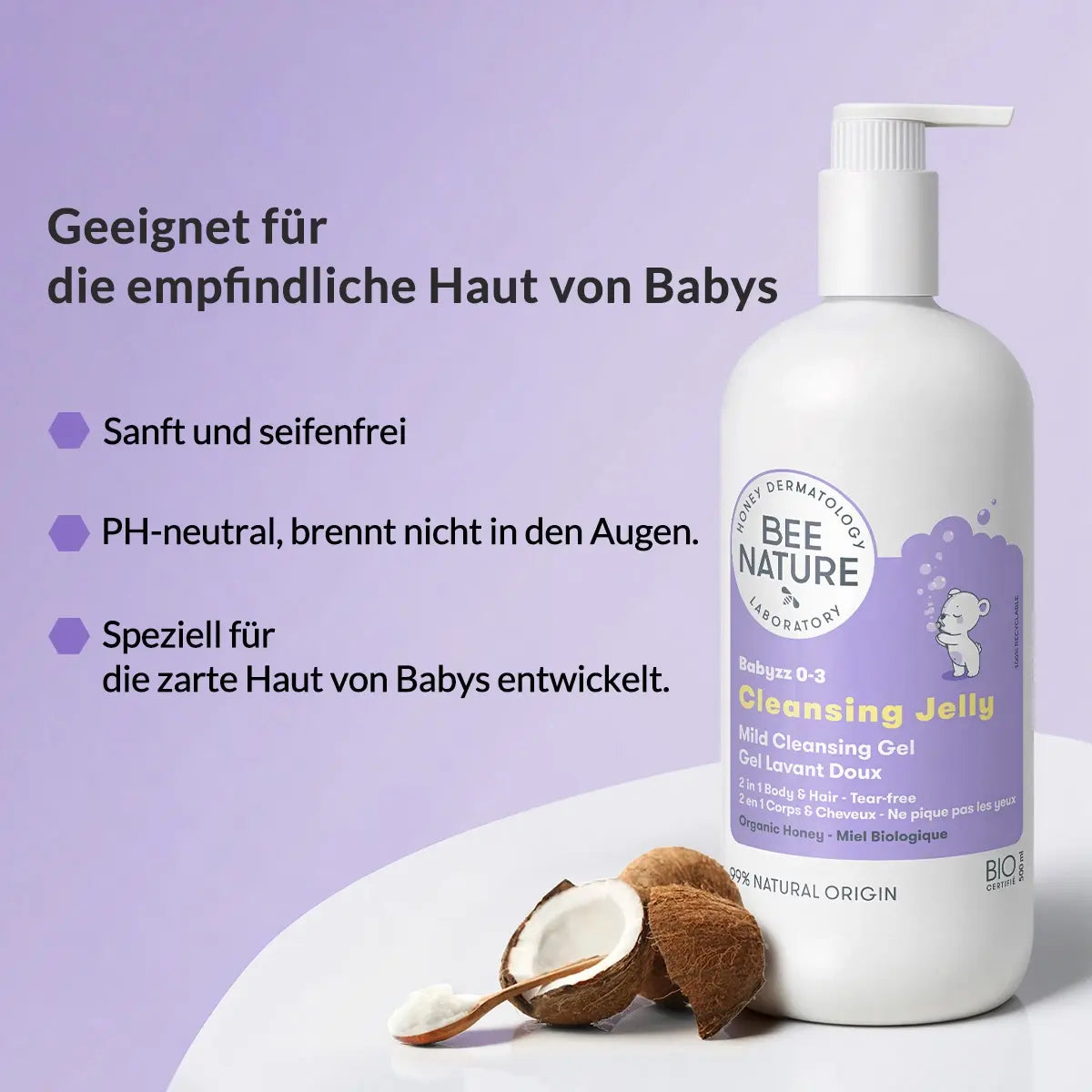 Bio 2 in 1 Shampoo und Waschlotion für Babys – CLEANSING JELLY -Babyzz